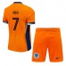 Maillot de foot Pays-Bas Xavi Simons #7 Domicile vêtements enfant Europe 2024 Manches Courtes (+ pantalon court)